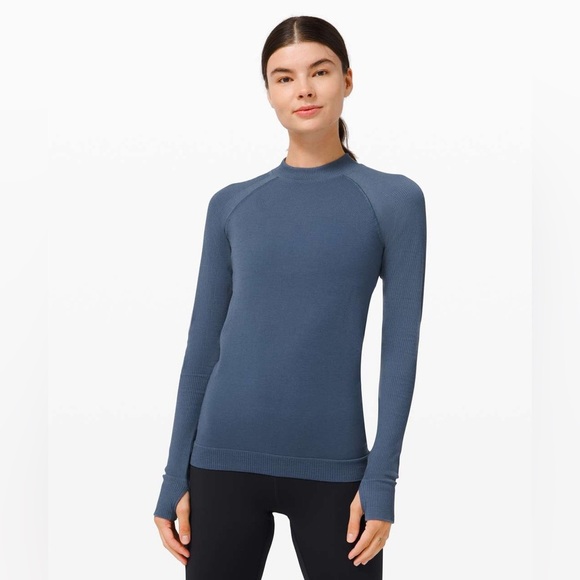 Lululemon Keep The Heat Thermal Long Sleeve in Iron Blue - Picture 1 of 12